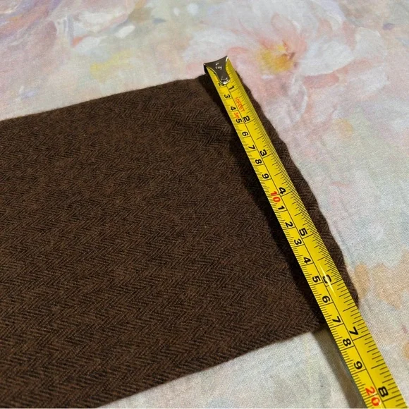 GUSTIN 48 Wool Herringbone Brown x Black 5 Pocket Pants 32 - Picture 9 of 9